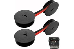 Lcyen 2 Stück Farbband Schreibmaschine, Schreibmaschine Farbband Rot Schwarz mit Olivetti GR4, Strapazierfähig und Langlebig Nylon Schreibmaschine Farbband, Doppel Spule