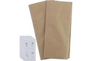 AMANDELIZABE 18 feuilles de papier de soie avec paillettes métalliques, matériaux d'emballage pour sacs cadeaux