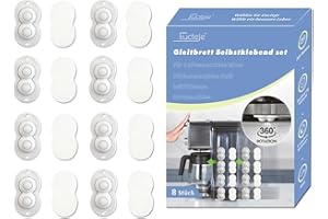 Eucteje 8 Stück Kugelrollen für kleine Küchengeräte 360 Grad Lenkrollen Möbelrollen Selbstklebend Schieber Rollbrett Zubehör für Kaffeemaschine Mixer Küchenmaschine (Kleine Kugelrollen)