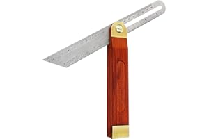BOULESENM Escuadra Carpintero, Escuadra Carpintero, Escuadra con bloqueo, Escuadra Ángulo Ajustable, Escuadra Carpintero de acero inoxidable