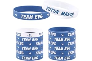 COLOFALLA 12PCS Bracelets Futur Marié et Team EVG pour Enterrement de Vie de Garçon Taille Adulte Cadeaux Invités et Accessoires Mariage Fiançaille