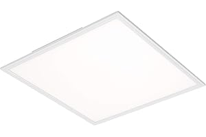 BRILONER - Pannello LED da soffitto, lampada da soggiorno, lampada a soffitto, plafoniera, 18W, 2.400lm, 4.000K, 595x595x60mm (LxLxA), quadrato, bianco