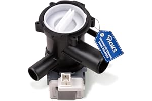 VIOKS Ablaufpumpe Laugenpumpe 30 W Ersatz für Bosch Pumpe 00144978 00141896 Waschmaschine Ablauf Pumpe mit Pumpenkopf & Sieb passend für Bosch Maxx 7 Varioperfect, Avantixx/Siemеns IQ300, IQ500