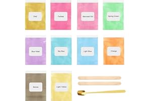 Canollo Epoxidharz Farbe Mica Pulver, 10 Farbe × 3g Farbpigmente für Gießpulver, Perlglanz Epoxidharz Pigment für Seifenfarbe, Kerze, Schmuckherstellung, Kosmetischer, Nagellack, Badebomben, Malerei