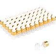 KASTWAVE Clear Glass Dropper Bottle, 5ML Sample Storage Containers, Vials Eye Dropper Dispenser for Traveling Essential Oils Perfume Cosmetic Liquid (50 Pcs)