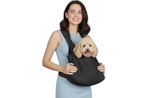 Supet Dog Sling Carrier for Small Dogs，Puppy with Bottom Support,Adjustable Front Dog Carrier-Padded Straps Reducing Back Neck Pain, Anti-Anxiety Backpack for Walking,Travel，Hiking,Camping,Hands Free