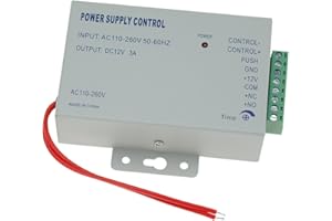 DIGINEX HFeng 110-240VAC to 12VDC 3A Access Control Power Supply Controller Switch For Door Access Control System/ Video Intercom System Worldwide Voltage K80