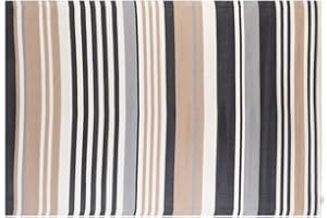 LOLAhome Alfombra jardín Rayas Chios sostenible de Polipropileno Trenzado Beige de 140x200 cm