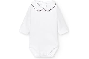BABIDU Body Neonato a Maniche Lunghe in 100% Cotone, Tutina Neonato Realizzato in Tessuto Morbido, Traspirante e Anallergico per Pelli Sensibili, Body in piqué con Collo a Polo, Abbigliamento Unisex