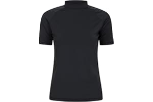 Mountain Warehouse Short Sleeves Womens UV Rash Vest - UPF50+ Sun Protection Ladies Rash Guard, Quick Dry, Flat Seams Top - for Spring Summer Swimming, Beach & Under a Wetsuit
