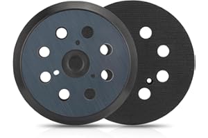 BESPOTCL 125 mm Schleifteller, 2 Stück 8 Loch Klett-Schleifteller Ersatzpad kompatibel mit Makita Exzenterschleifer BO5010 BO5030K BO5031K BO5041K, Ersatzteile 743081-8/743051-7