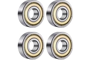 REQAG 4pcs 608 ZZ Rodamientos de bolas 608zz de metal doble protección miniatura para monopatín, patinete, patines en línea 8 mm x 22 mm x 7 mm