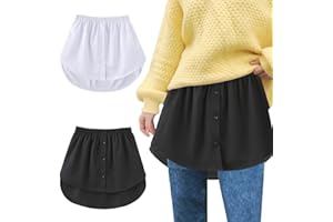 KBRPEY Extensores de Camisa Falsa Mujer Parte Superior Inferior Ajustable con Capas para Mujer Mini Faldas Falsas Capas Barrido Inferior Extensor Camisa a de Camisa