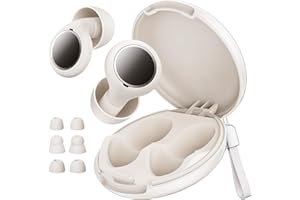 PKBD Noise-Cancelling Silikon-Ohrstöpsel | Hi-Fi Gehörschutz 18dB/33dB einstellbar für Konzerte, Schlaf, Arbeit & Reisen | 3 Größen (S-L), wiederverwendbar + Etui | Weiß