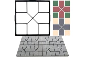 WAILICOP Stampo per Pavimentazione di Pietra Cemento Vialetto da Giardino DIY Strumenti del Calcestruzzo Camminata Muffa Compagno Strada Privata (A)