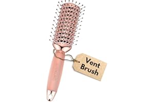 Vent szczotka do włosów do suszenia rozczesywania, szczotka do rozczesywania włosów dla kobiet, wentylowana szczotka z uchwytem żelowym, różowe złoto od Lily England