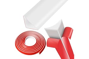 OWDFF Profil Finition Plan de Travail Baguette Finition Angle Plan de Travail Cuisine Baguette de Finition Joint Cuisine Auto-Adhésif Caoutchouc Doux Imperméable (Blanc, 1.5Mètre)