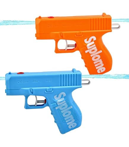 Pistolet à Eau Farceur – Double Jet Avant/arrière – Éclabousse Le Tireur – Idéal Pour Piscine, Plage – Bleu
