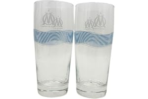 OLYMPIQUE DE MARSEILLE 2 x Verre à Bière 34 cl OM Collection officielle