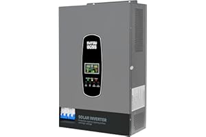 DATOUBOSS 6200W Inversor Híbrido 48V, Inversor Solar Híbrido 48v de Onda Sinusoidal Pura, potencia de entrada fotovoltaica de 8500 W,Admite Funcionamiento sin Batería,120A MPPT,admite baterías de 48V.