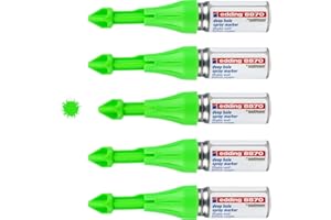 edding 8870 Marqueur spray zone inaccessible Marxman - 5 marqueurs - vert fluorescent - marquage de trous de forage - jusqu'à 50 mm de profondeur - peinture à la craie fluorescente