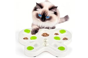 ALL FOR PAWS Comedero interactivo para gatos, rompecabezas interactivo de comida para gatos, laberinto, juguete de estimulación cerebral para gatos, juguetes de estimulación lenta para gatitos