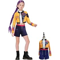 Costume Cosplay Rumi K-pop Pour Filles - Veste Noire, Haut Blanc, Short, Tailles 110-160 Cm