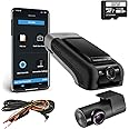 Thinkware U1000 Dash Cam - 4K UHD 2160p Front & 2K QHD Rear Dash Camera with Built-in Wi-Fi & Hardwire Lead for Battery Safe Parking Mode - Includes 64GB SD Card - Android/iOS Cloud App, black