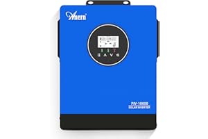 Anern 10000W Inverter solare ibrido 220V/230V CA Inverter fotovoltaico con 2 ingressi MPPT, PV max. 13500W, supporto Wi-Fi, per pompa dell'acqua、Generatore、Pannelli solari，Funziona Senza Batteria