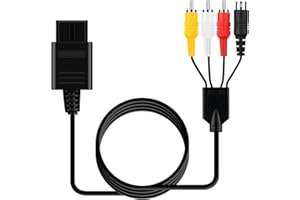 OSTENT Câble Vidéo HD Vidéo Composite S-Vidéo RCA AV Compatible pour Nintendo 64 N64 SNES SFC NGC