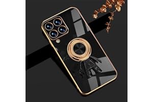 ATISIJIE para Huawei P40 Lite Astronaute Funda,con Anillo de 360 Grados Soporte rotectora antigolpes Carcasa Funda para Huawei P40 Lite-Negro
