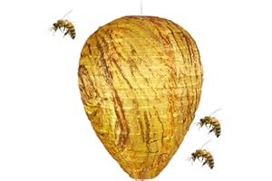 MPQDFG Jagdnest Bienen Wespennest wasserdichte Künstliche Dunkle Farbe Wespennesterköder Attrappe Hornissennest Attrappe für Haus und Garten Outdoor