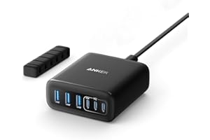 Anker Cargador USB-C, Estación de Carga de 6 Puertos con Salida de 112 W, para iPhone 16/16 Plus/16 Pro/16 Pro Max/15/14/13 Series, MacBook Air, Pixel, Galaxy, iPad y Más (Cable no Incluido)