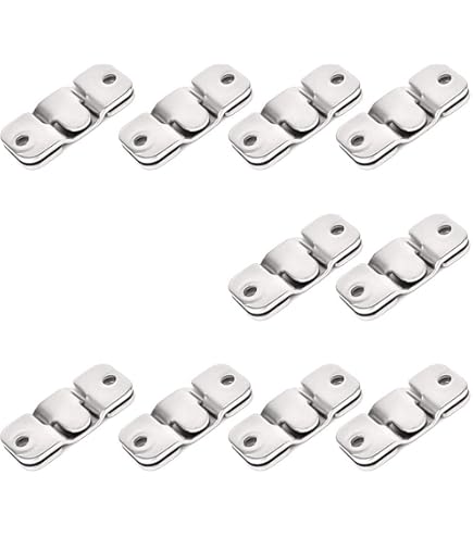 DBREAKS 10 Pièces Supports De Montage Encastrés, Interverrouillage Pendaison Boucle Dissimulé, Quincaillerie Fixation Murale En Acier Inoxydable, Supports Suspension Emboîtemen, Pour Miroir Cadre