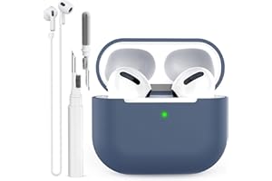 BEAUDOM Custodia protettiva in silicone per Airpods 3, con Airpods di 3a generazione (blu mezzanotte)