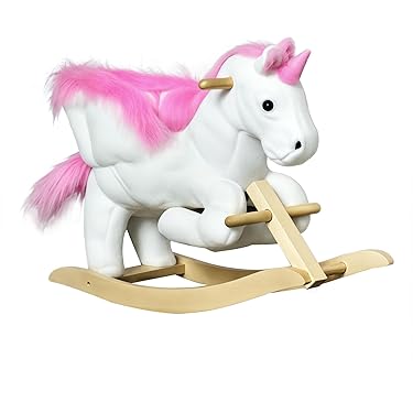 FUNLIO Eenhoorn Baby schommelpaard, roze fee eenhoorn hobbelpaard voor peuters van 6 maanden tot 3 jaar, opgezette dierenrocker, eenvoudig te monteren, CPC & CE-gecertificeerd FUNLIO Eenhoorn Baby schommelpaard, roze fee eenhoorn hobbelpaard voor peuters van 6 maanden tot 3 jaar, opgezette dierenrocker, eenvoudig te monteren, CPC & CE-gecertificeerd