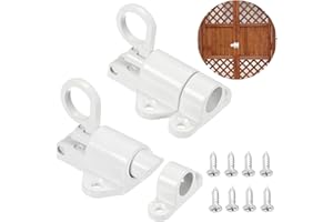 Diyxisk Riegelschloss,Türriegel mit Feder Federriegel Automatische Türriegel 2 Stück Automatisch Verriegelnde Türriegel Automatisch Zurückspringen,Torriegel Tor Fenster Schlafzimmer (Weiß)