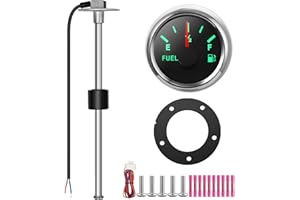 RUPSE Fuel Level Sensor, Marine Boat Fuel Sender Car Fuel Water Level Sensor Stainless Steel Unit 5 Hole Fit for Fuel Water Gauge 240-33 ohms (300mm)