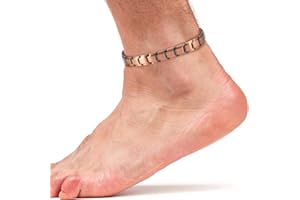 ENERMAGIX Bracelets de cheville magnétiques en cuivre de 26 cm/12 mm, jolis et tendance, cadeau pour homme, cadeau de fête des pères