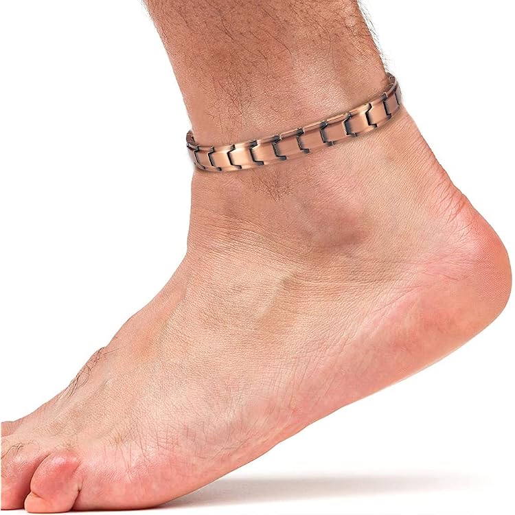 Bracelet De Cheville Magnétique En Titane Doré 24cm - Élégant Et Confortable Pour Femme