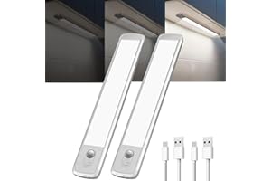 ‎TANSOOL+ TANSOOL+ Schrankbeleuchtung LED Lampe mit Bewegungsmelder Innen - USB-C Schranklicht Unterbauleuchte Küche Licht Dimmbar für Küche, Treppe, Schrank - 21cm, 2 Stück
