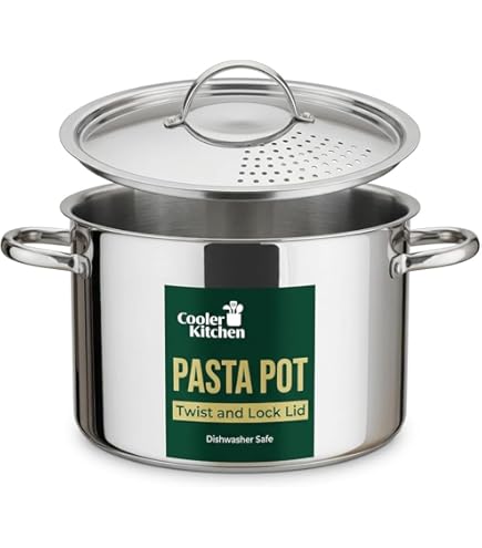 NutriChef Roestvrij Staal Stoofpan - 5L Kookpan met Glazen Deksel, Anti