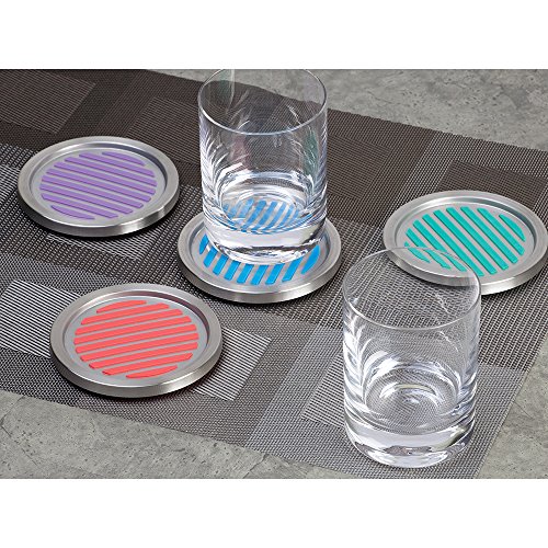 InterDesign 20559EU Linea Untersetzer, 4-er Set, Sortiert - 2