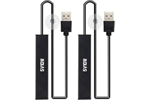 CAM2 Pack of 2 Fish Tanks and Turtle Tanks Mini Heating Rod, USB Mini Heating Rod, Used for Automatic Constant Temperature of Freshwater Aquarium, for Fish Tanks, Aquarium, Turtle Tank (10 W)