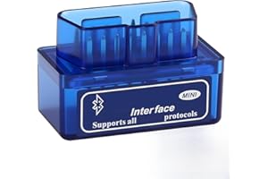 MDLSDE Scanner Bluetooth Code Reader, Mini Car Scanner Car Diagnostic Scan Tool Wireless Check Engine Code Reader Vehicle Performance Test App for iOS Android Windows Mini V2.1