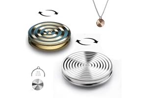 JUAEYIDDS 2 Stück Desk Spinning Toy Spinning Top Edelstahl Metall Kreisel Spielzeug Schlüsselanhänger Metal Spinner Gyroskop Anhänger Gyroskop Mit Kette und Schlüsselanhänger Für Büro Angst Stress Relief