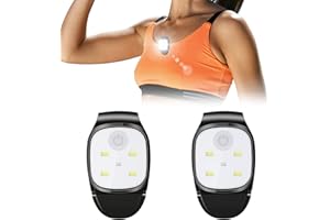 Weewooday LED Clip Lampe Stirnlampe LED Wiederaufladbar durch USB Reflektierende Kopflampe Nacht Clip Lauflicht mit 4 Lichtmodi für Laufen Joggen Camping Wandern Klettern