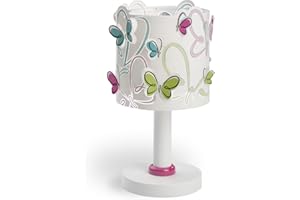 Dalber lampe de table enfant Butterfly Papillons multicolores