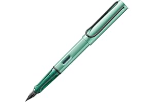 ‎LAMY Lamy AL-star mint Füller – Füllhalter mit ergonomischem Griff & polierter Stahlfeder in Strichbreite M – leichtes Aluminiumgehäuse – inkl. Tintenpatrone T 10 blau – Rechtshänder
