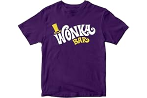 D&T Willy Wonka-Wonka Bar Tshirt World Book Day Book Lovers Kids Tee Top-V-WBD
